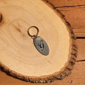 Vintage Letter G Gold Keychain